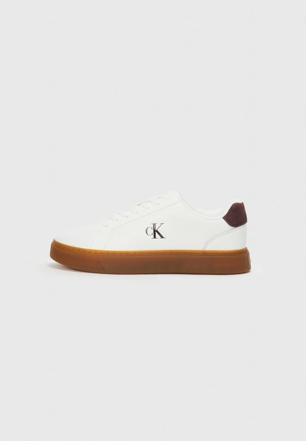 Calvin Klein CLASSIC CUPSOLE LACEUP LTH - Trainers - bright white/bordeaux/gum