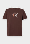 Calvin Klein Jeans GRAPHIC - Print T-shirt - rich brown