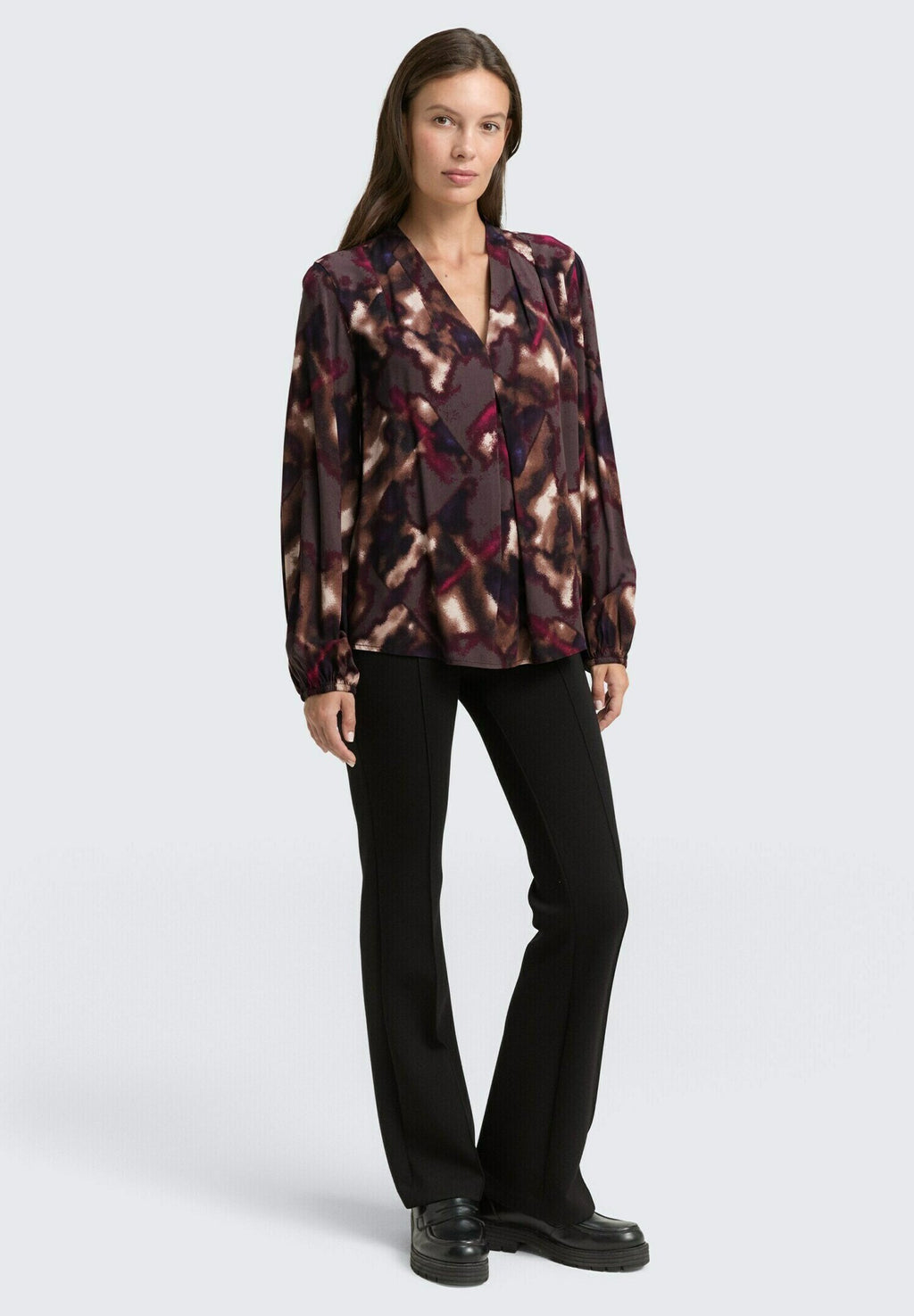 TOM TAILOR PRINTED V NECK