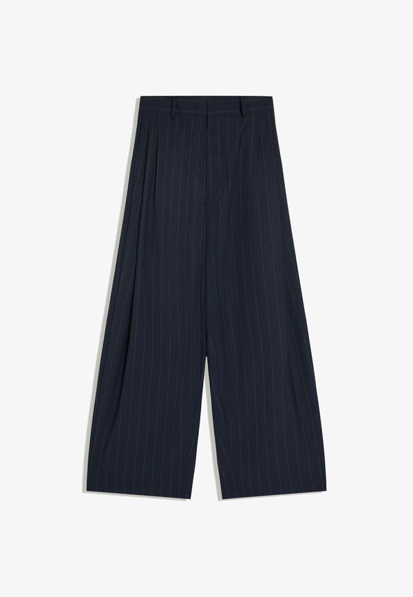 Bershka PINSTRIPE SUPERBAGY - TROUSERS - Trousers - royal blue