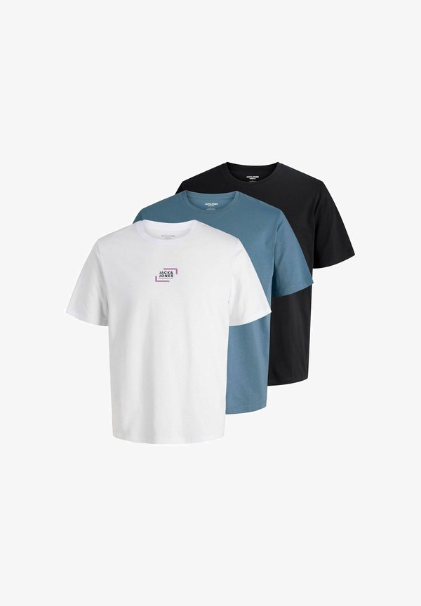 Jack & Jones 3-pack - Print T-shirt - black
