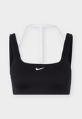 Nike Performance W NK1 DF STRAPPY PAD BRA E+ - Light support sports bra - black/white