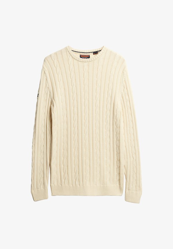 Superdry & Co CLASSIC CABLE CREW - Jumper - cream