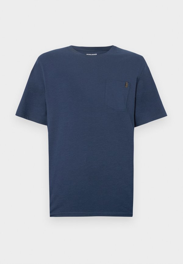 Jack & Jones JJEDOVER SLUB TEE SS NOOS - Basic T-shirt - navy blazer