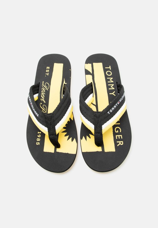 Tommy Hilfiger PATCH PRINT BEACH - T-bar sandals - black