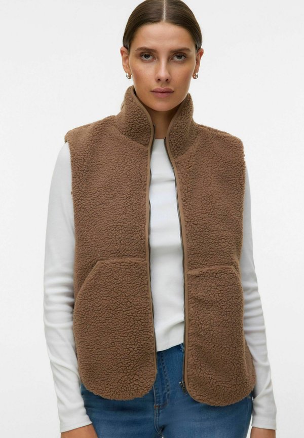 Vero Moda Teddy VMJOSEFINE - Waistcoat - fossil