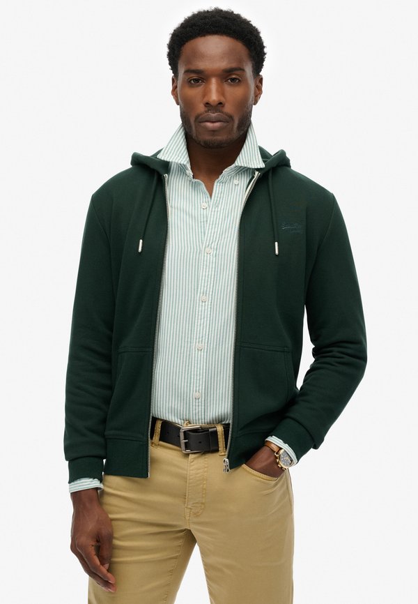 Superdry & Co SUPERDRY - Zip-up sweatshirt - forest green