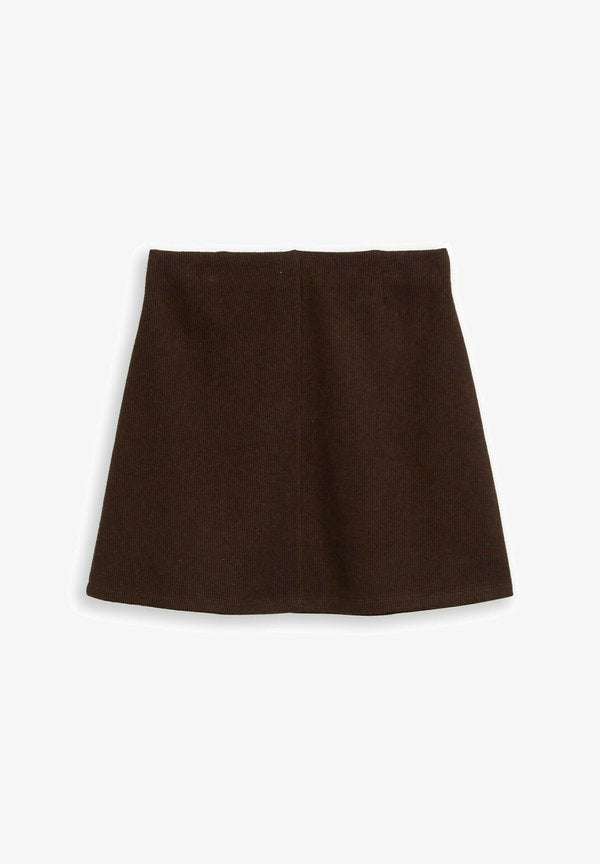 TOM TAILOR TOM TAILOR  - A-line skirt - dark pecan brown melange