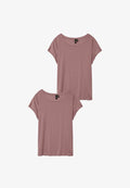 Vero Moda STRETCH AVA - Basic T-shirt - weiß-rosa