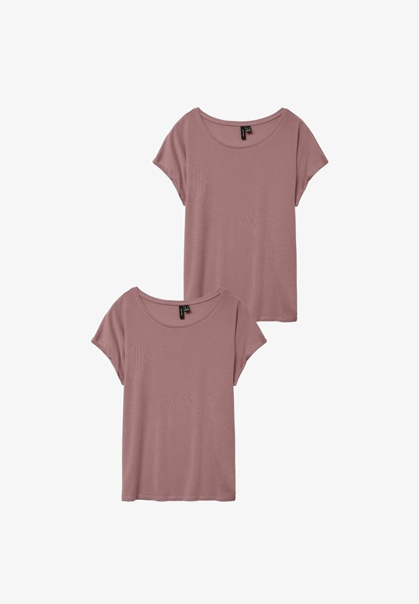 Vero Moda STRETCH AVA - Basic T-shirt - weiß-rosa