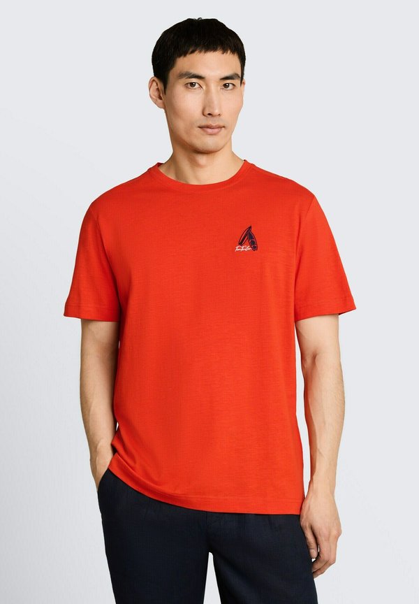 TOM TAILOR TOM TAILOR T-SHIRT T-SHIRT MIT STICKEREI - Print T-shirt - orange red
