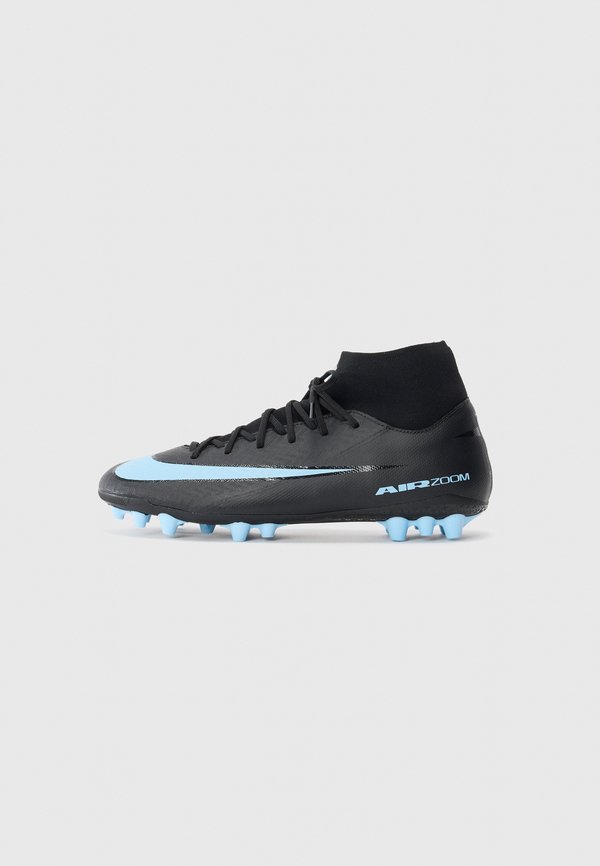 Nike Performance ZM 10 ACADEMY AG - Football boots artificial grass - black/ice blue