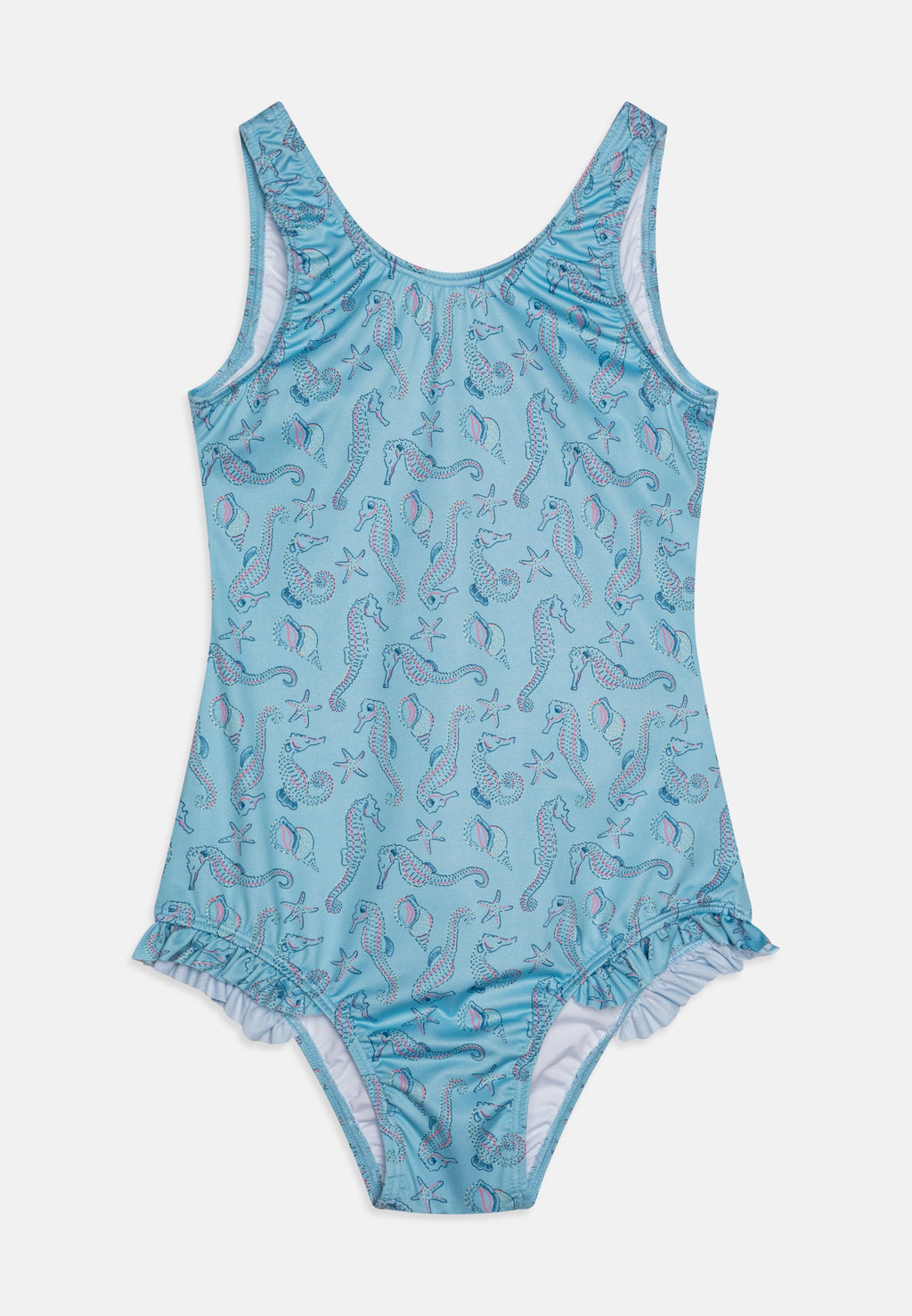 The New Society SWIMSUIT GIRL SEAHORSES PRINT