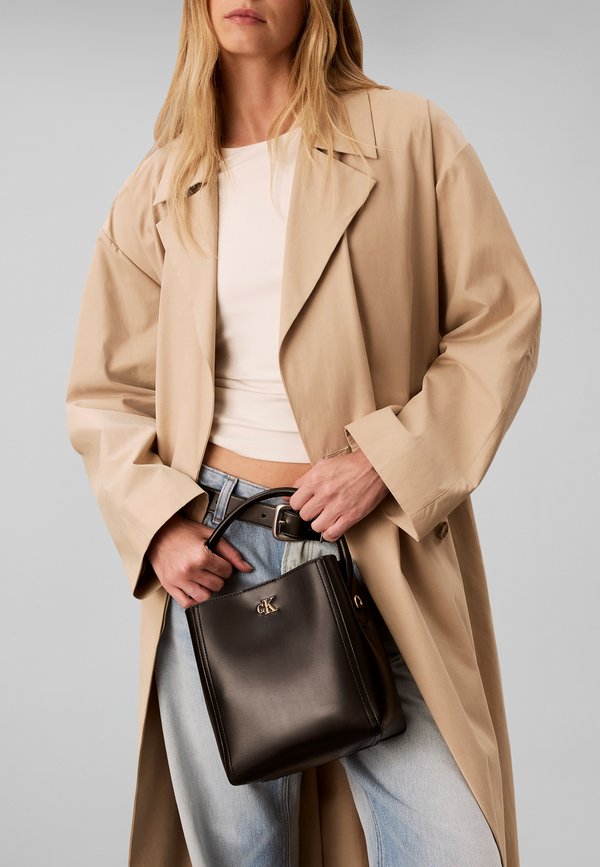 Calvin Klein BUCKET WITH STRAP - Handbag - black