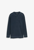 TOM TAILOR PLUS SIZE - HENLEY LANGARM MIT TRUKTU - Jumper - sky captain blue