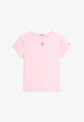 Tommy Hilfiger TEXTURED LOGO SLIM - Basic T-shirt - classic pink