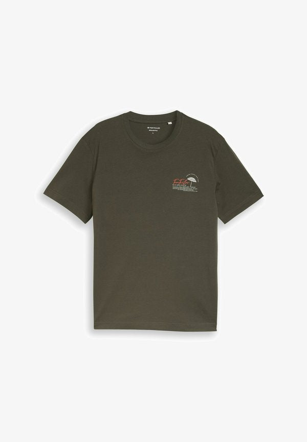 TOM TAILOR T-SHIRT MIT PRINT - Print T-shirt - deep leaf green
