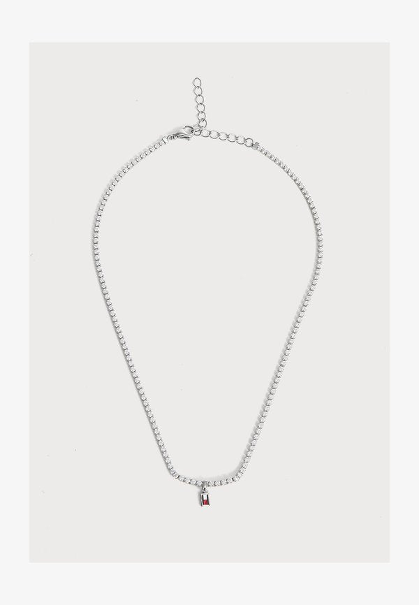 Tommy Hilfiger TENNIS NECKLACE - Necklace - silver-coloured