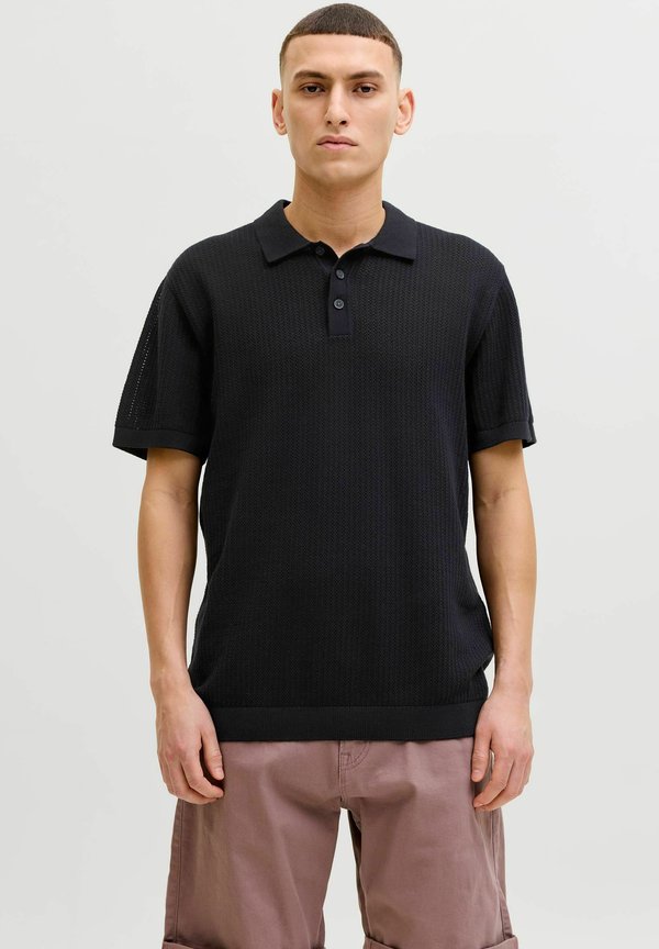 Jack & Jones Knitted Knitted - Polo shirt - black