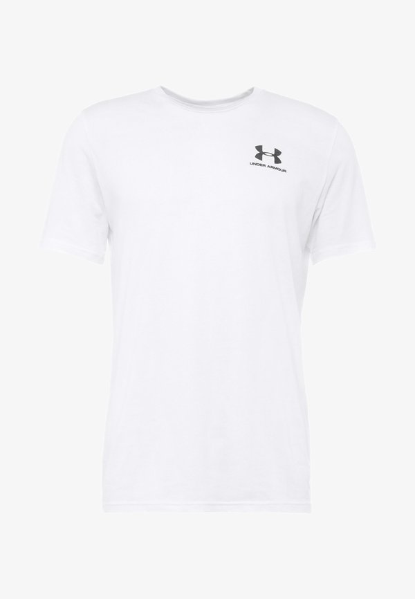 Under Armour LEFT CHEST LOGO - Sports T-shirt - white/black