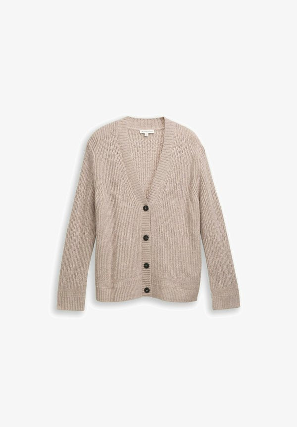TOM TAILOR Cardigan - soft taupe melange
