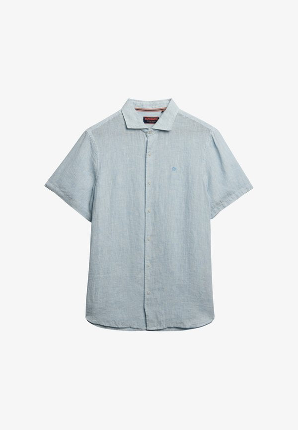 Superdry & Co EMBROIDERED VACATION - Shirt - sky blue ticking linen