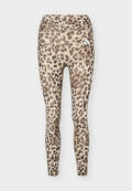 adidas Performance OPTIMÉ ESSENTIALS 3-STRIPES LEOPARD 7/8 LEGGINGS - Leggings - beige/khaki six/dark brown