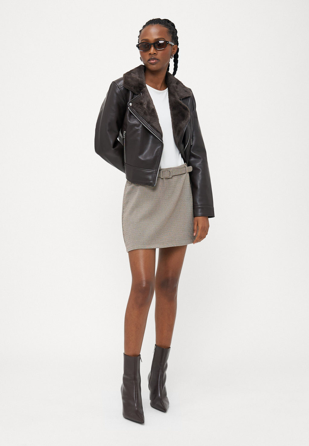 ONLAMOUR LIFE BELT CHECK SKIRT  Media 2