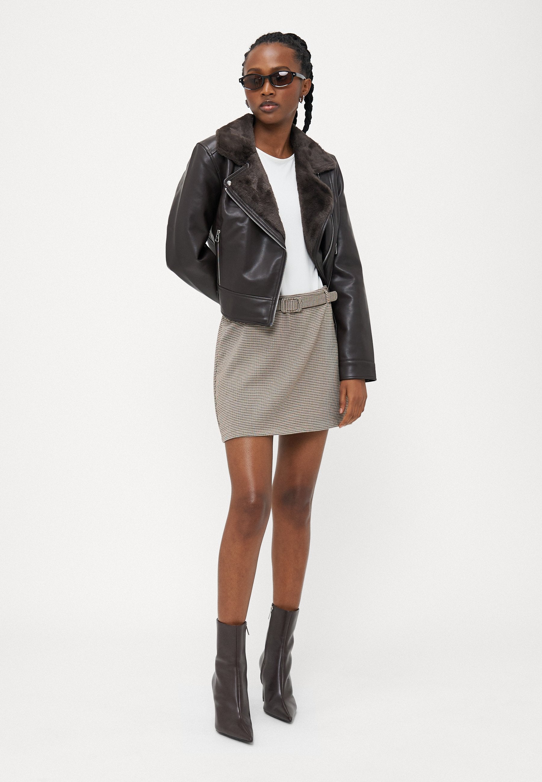 ONLAMOUR LIFE BELT CHECK SKIRT  Media 2