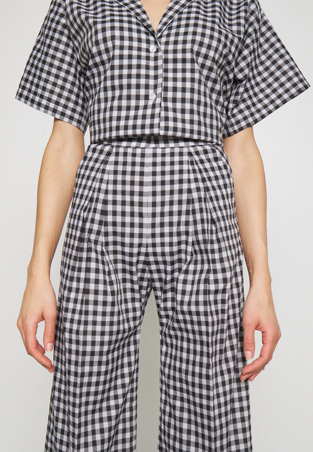 JCPAJARES TAFFETA VICHY TROUSERS
