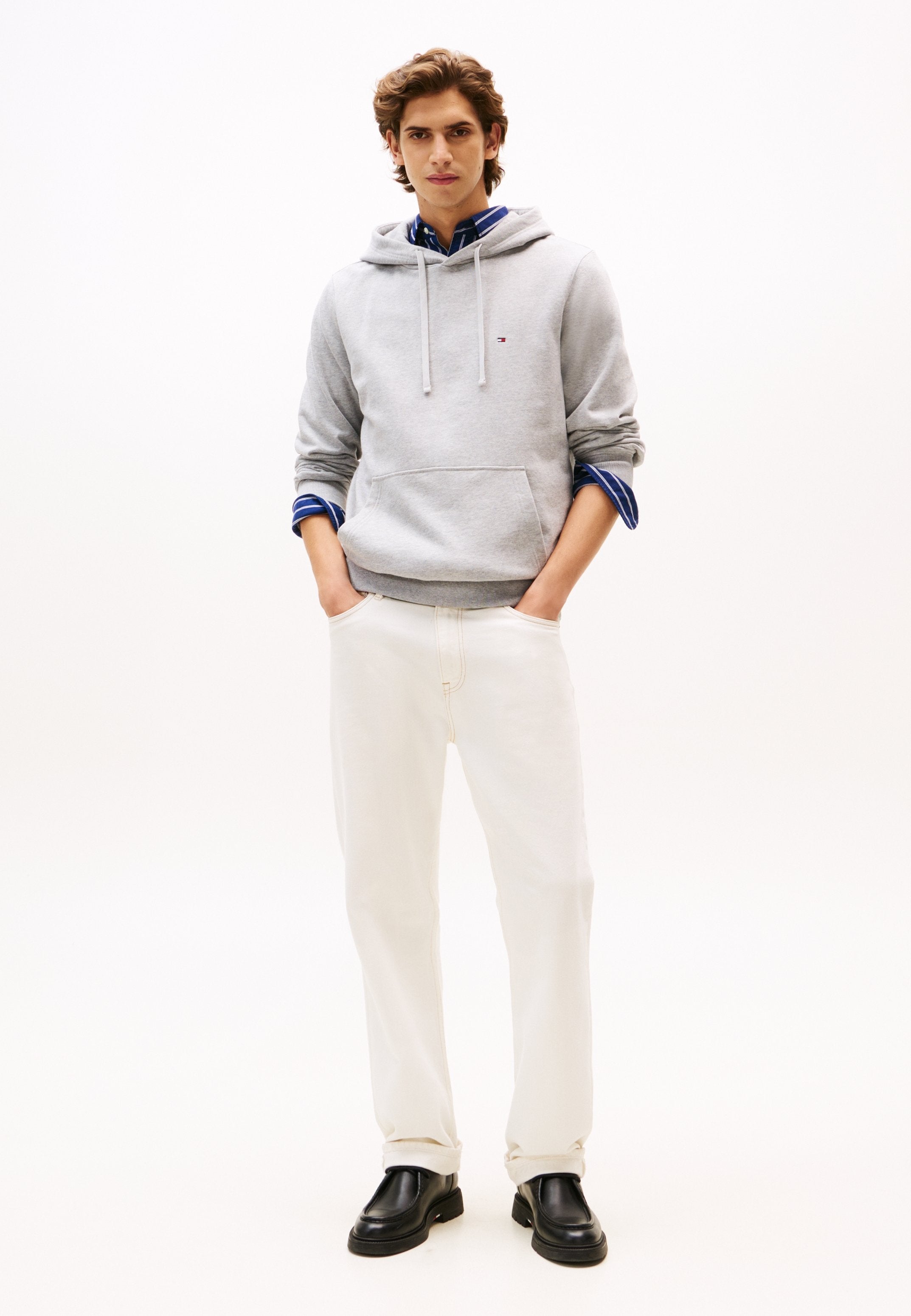 FLAG EMBROIDERY TERRY DRAWSTRING HOODY Media 2