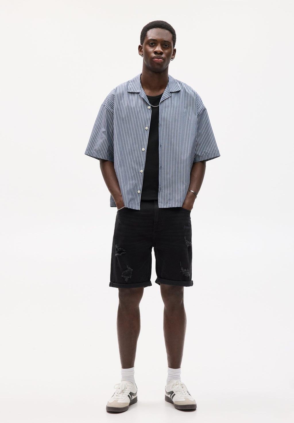 PULL&BEAR RIPPED BERMUDA