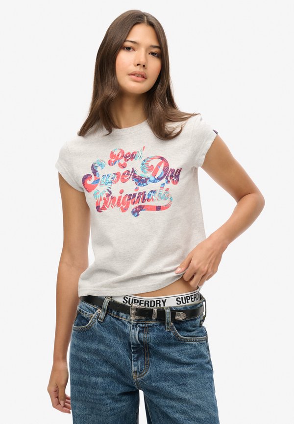 Superdry & Co FLORAL SCRIPTED SLEEVE