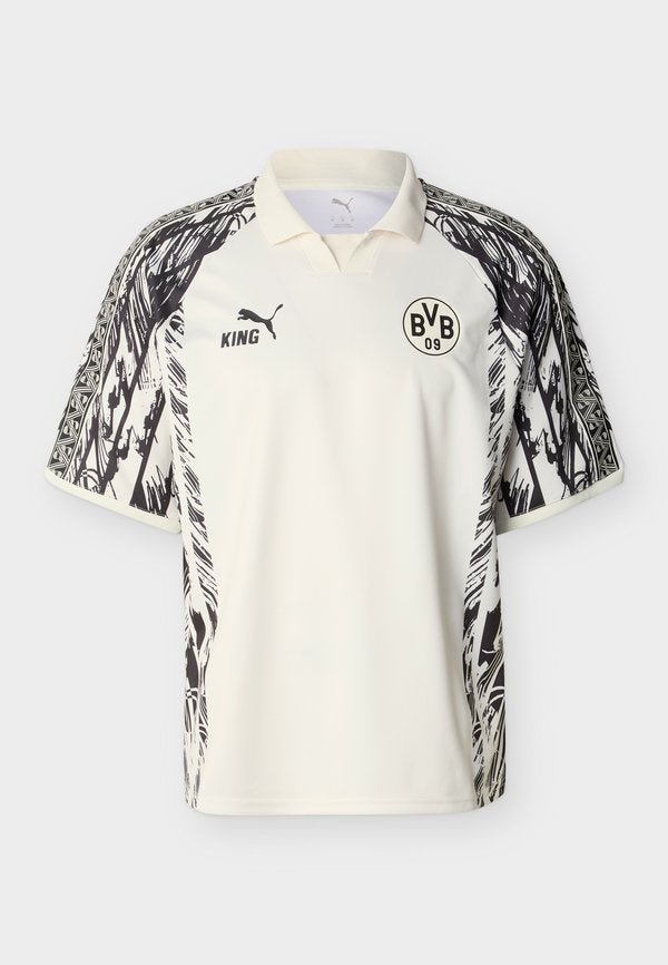 Puma BORUSSIA DORTMUND KING - Print T-shirt - warm white/black