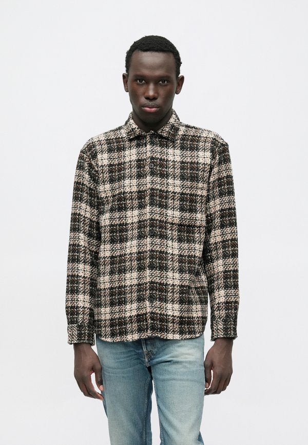 Jack & Jones JORGREENE THREAD CHECK OVERSHIRT - Shirt - black