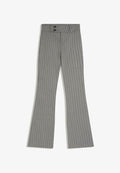 Bershka FLARED - Trousers - mottled dark grey