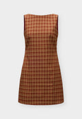 Vero Moda VMSORAYA - Shift dress - russet brown/yellow