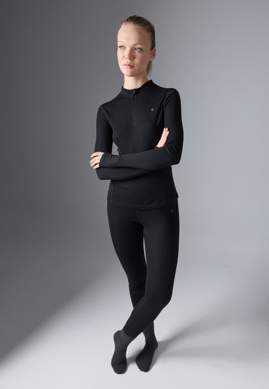 Even&Odd active 2 PIECE LONG SLEEVE WITH 1/4 ZIP TOP AND LEGGINGS SET