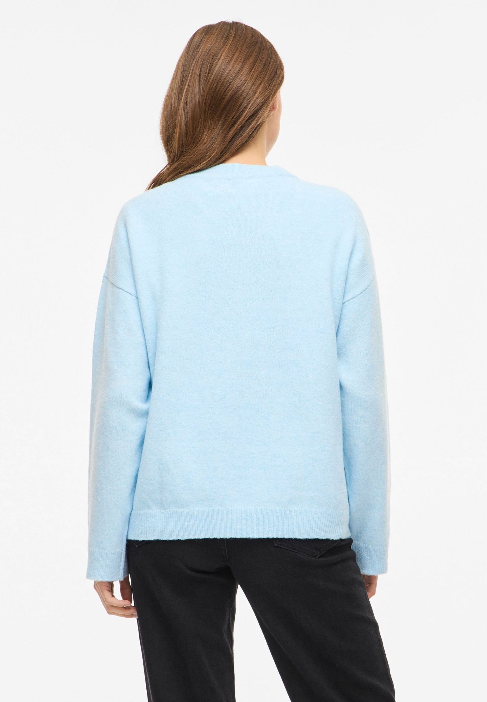 VILA VILIGA L/S O-NECK KNIT TOP - NOOS
