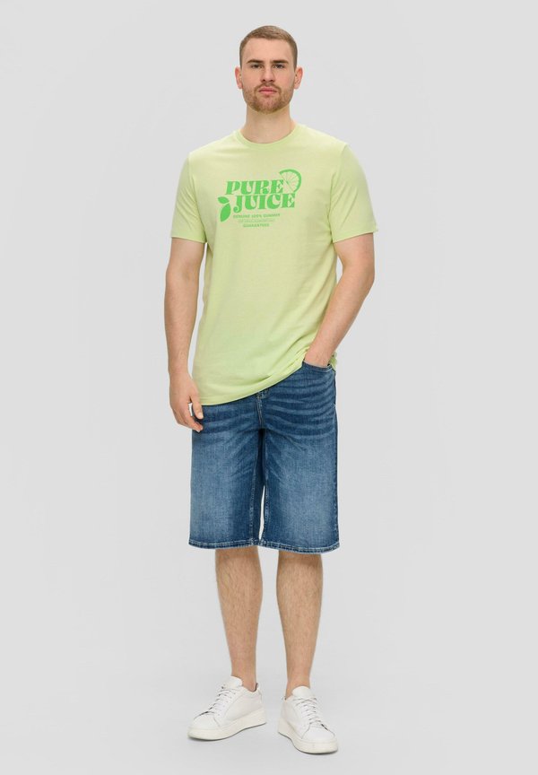 s.Oliver MIT FRONT - Print T-shirt - limettengrün