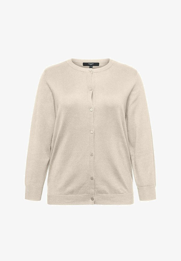 Vero Moda Curve CARDIGAN VMCSILJE KNIT CARDIGAN - Cardigan - birch