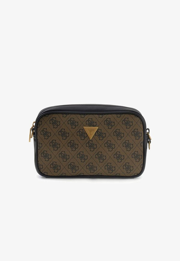 Guess MILANO CAMERA BAG S - Camera bag - mehrfarbig braun