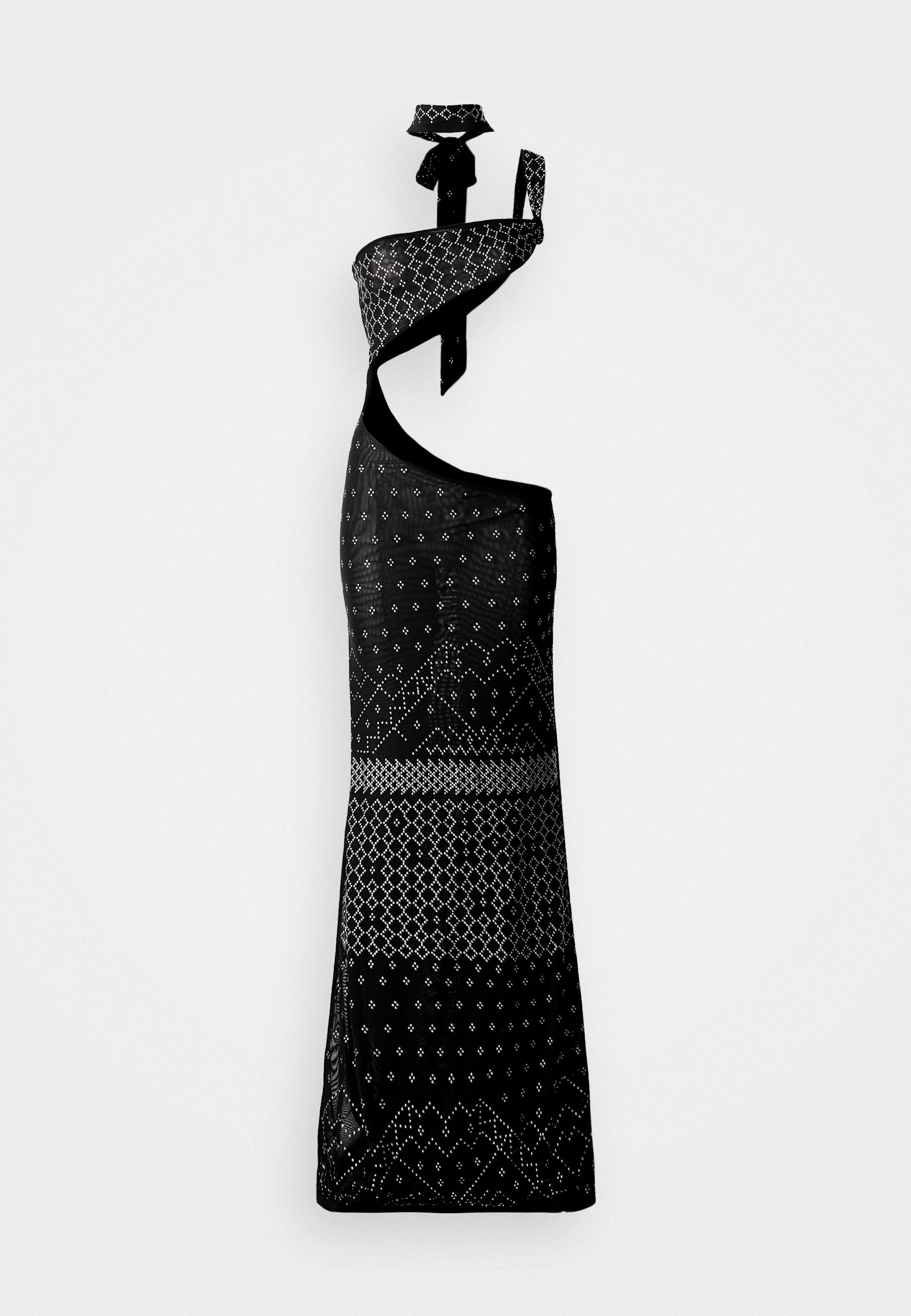 Jaded London ASYMMETRIC TIE KNOT MAXI DRESS