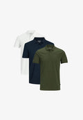 Jack & Jones 3 PACK - Polo shirt - weiß   blau   grün