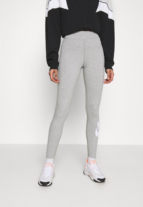 Nike Sportswear W NSW ESSNTL LGGNG FUTURA HW - Leggings - Trousers - dk grey heather/white