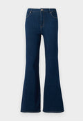 ONLY ONLHELLA LIFE HIGH WAIST RETRO - Flared Jeans - dark blue denim
