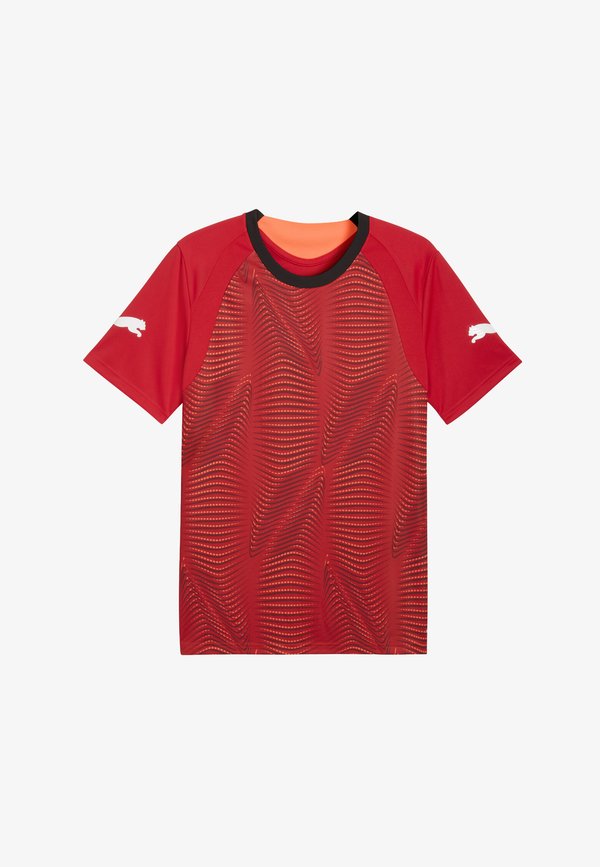 Puma INDIVIDUALFINAL  - Football jersey - glowing red-mint jelly- black- black