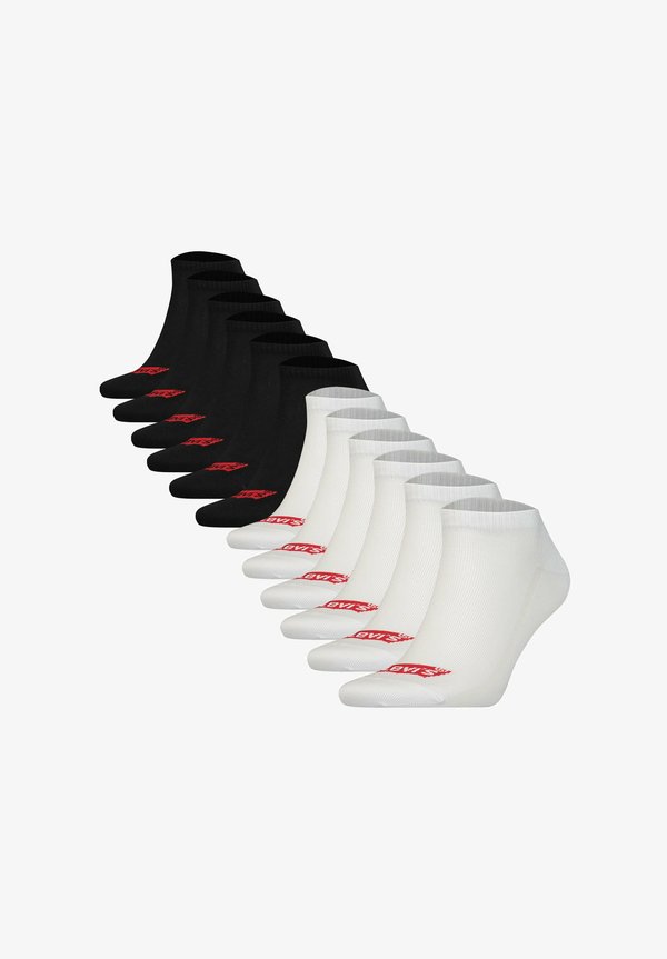 Levi's® UNISEX PACK OF 12 - Sneaker socks - weiß schwarz