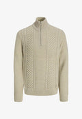 Jack & Jones Half zip Plain Half zip - Jumper - white melange