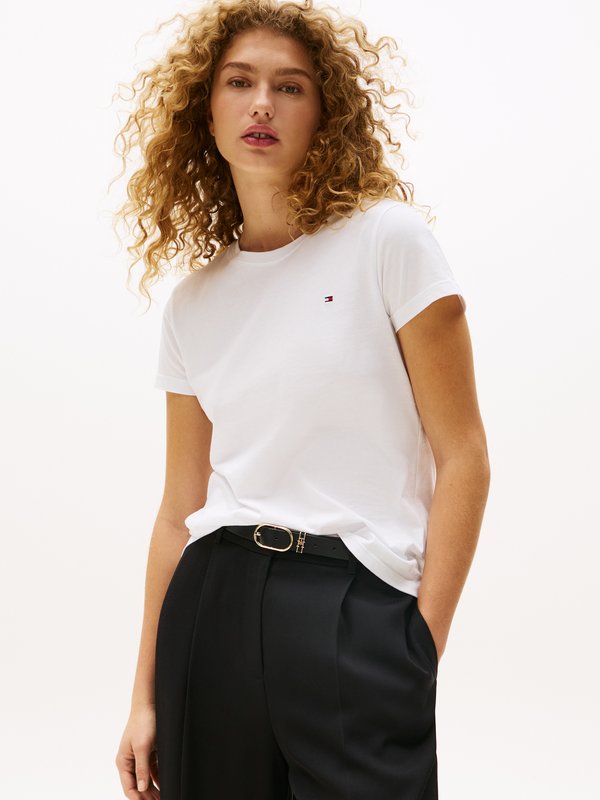 Tommy Hilfiger HERITAGE CREW NECK TEE - Basic T-shirt - classic white